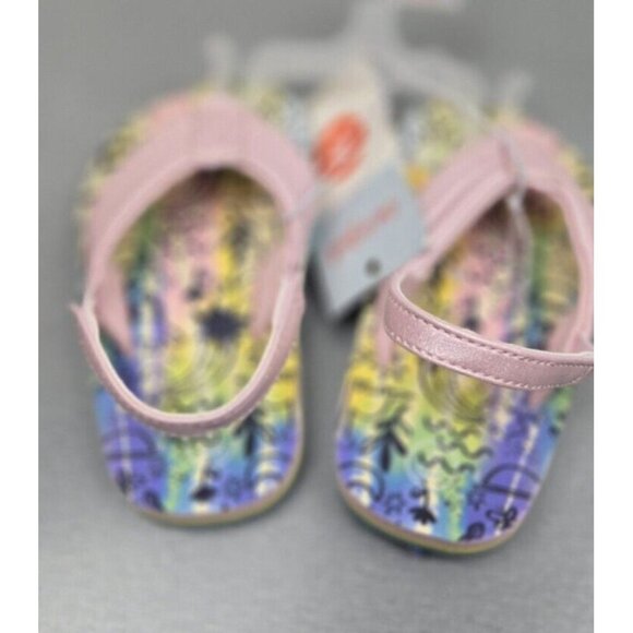 Cat & Jack Sandals Summer Pink Beach Summer Flip Flop Toddler Girls Size 5/6 - Picture 4 of 7